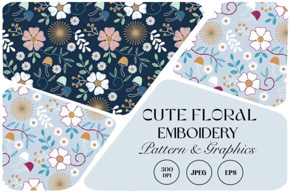Cute Floral Embroidery Pattern
