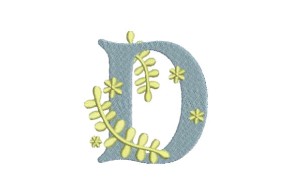 Floral Alphabet D