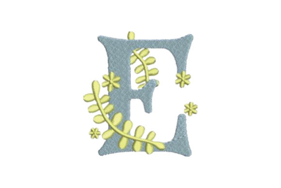Floral Alphabet E