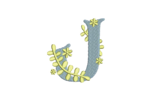 Floral Alphabet J