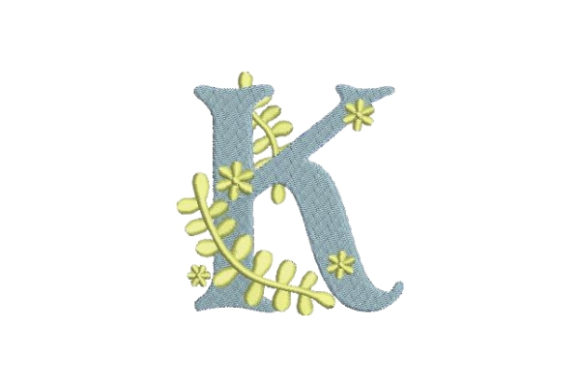 Floral Alphabet K