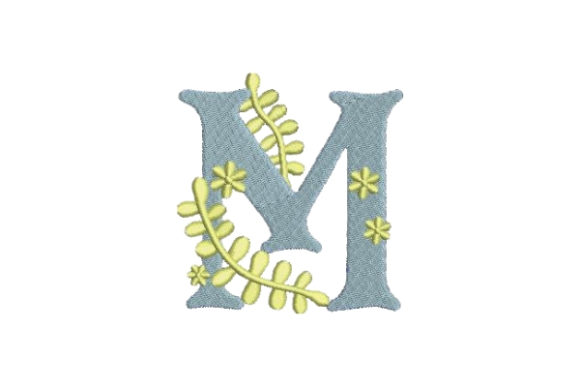 Floral Alphabet M