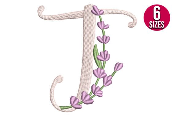 Lavender Font Letter J