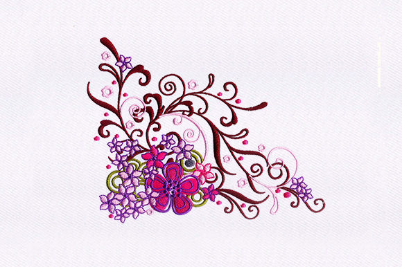 Pink Floral Vines